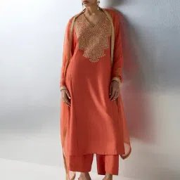 Vark by Westside Rust Embellished A-Line Ethnic Set image 3