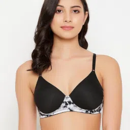 Clovia Black Printed Padded Bra image 1