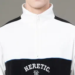 Red Tape White Baggy Fit Colour Block Sweatshirt image 5