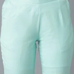elleven from aurelia Elleven Turquoise Flat Front Trousers image 5