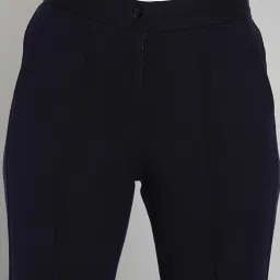 elleven from aurelia Elleven Dark Navy Flat Front Trousers image 5