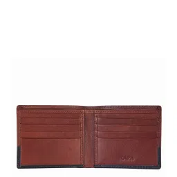 Kara Brown & Navy Formal Leather Bi-Fold Wallet for Men image 4