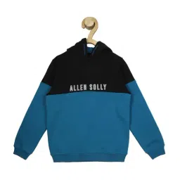 Allen Solly Junior Blue & Black Color Block Full Sleeves Hoodie-picture-19