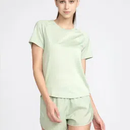 adidas Green Printed Polyester ADIZERO W T-Shirt-image-57