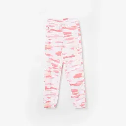 KAPPA Kids Pink & White Cotton Printed Trackpants-picture-26