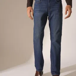 Selected Homme Blue Cotton Straight Fit Jeans image 1