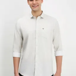 Allen Solly Grey Slim Fit Texture Shirt image 1