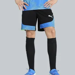 Puma Black Regular Fit Colour Block Sports Shorts image 1