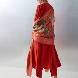 Vark by Westside Orange Solid Anarkali Ethnic Set image 2