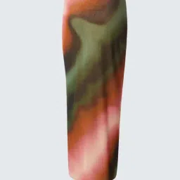 Quiz Green Regular Fit Printed Skirt image 5