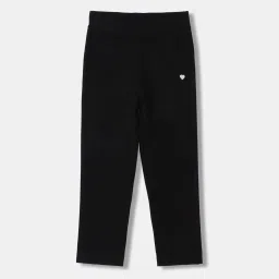 Blue Giraffe Girls Black Solid Jeggings image 1