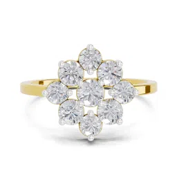 Sparkles 14k (585) Yellow Gold Lab Grown Diamond 0.87 CT Diamond Blossom Promise Ring image 1