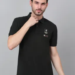 Cantabil Green Regular Fit Solid Polo T-Shirt image 1