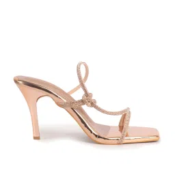 Fausto Women's Rose Gold Sling Back Stilettos image 1