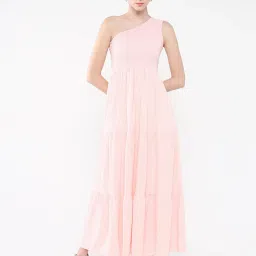 showoffff SHOWOFF Light Pink Regular Fit Maxi Dress image 1
