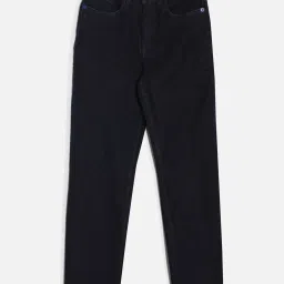 Allen Solly  Navy Cotton Regular fit Solid Jeans image 1