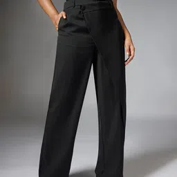 FREAKINS Women Straight Fit High-Rise Trousers-image-30