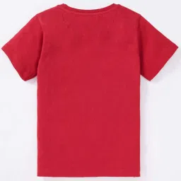 Ed-a-Mamma Kids Red Cotton Graphic T-Shirt image 2