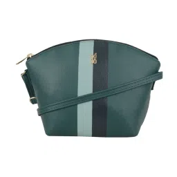 Baggit Green Striped Small Cross Body Bag image 1