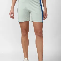 Forever 21 Light Green Stripes Knitted Shorts image 1