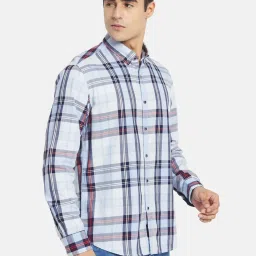 METTLE Sky Blue Regular Fit Check Shirt image 3