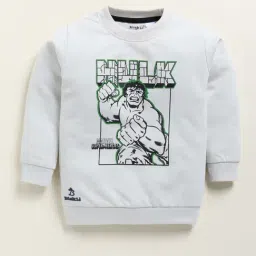 BISKID Boys Grey Cotton Printed Sweatshirt-picture-23