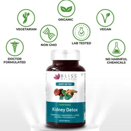 Bliss Welness Set Of 2 Plant Based Kidney Detox Tablets - 60 Tablets Each image 4
