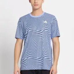 Adidas Blue Regular Fit Printed Sports T-Shirt image 1