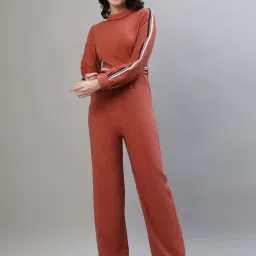 Iconic Rust Plain Jumpsuit image 1