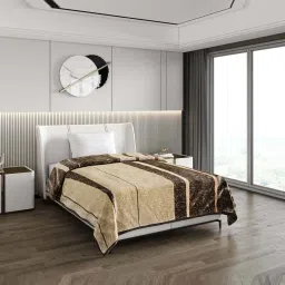 Monte Carlo Brown Polyester 850 GSM Winter Blanket image 1