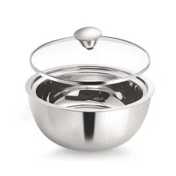 Borosil Silver Stainless Steel Insulated Curry Bowl with Lid (1500 ml) - Set of 1 image 5