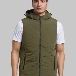 Parx Green Regular Fit Hooded Jacket image 1
