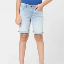 Jack & Jones Junior Light Blue Solid Shorts image 1