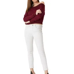 Miss Chase Maroon Full Sleeves Sweatshirt image 4