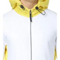 celio Celio* White Cotton Regular Fit Hooded Jacket image 4
