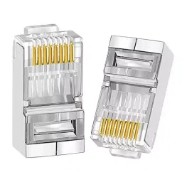 FEDUS RJ45 STP Connector Cat5, Cat5E, Cat6 Crimp Module Plug ‎Gold (Pack of 30 Pcs)-picture-43