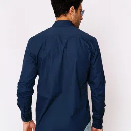 Royal Enfield Navy Regular Fit Shirt image 2