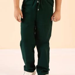 StyloBug Boys Green Cotton Cargo Pants-picture-14
