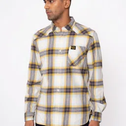 Royal Enfield Yellow Regular Fit Check Shirt image 1