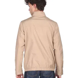 Arrow Beige Full Sleeves Mock Collar Jacket image 2