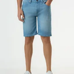 Pepe Jeans Light Blue Slim Fit Denim Shorts-picture-29