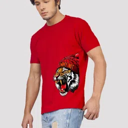 Greylongg Men Printed Applique T-shirt image 3
