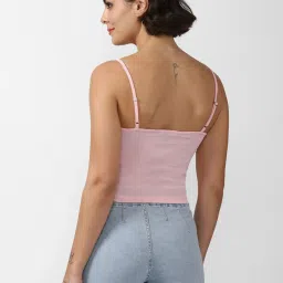 Forever 21 Pink Cotton Graphic Crop Top image 2