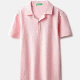 United Colors of Benetton Boys Pink Cotton Polo-picture-42
