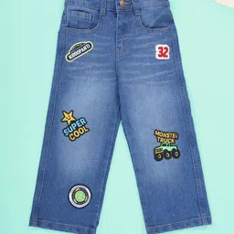 KiddoPanti Boys Straight Fit Mid-Rise Embellished Stretchable Jeans-picture-27