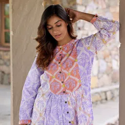 JAIPURRANG Print Cotton Shirt Style Top image 1