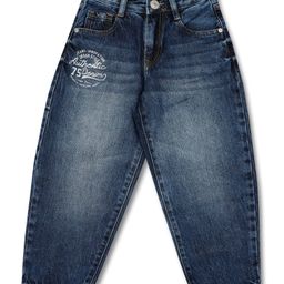 LEO Denim Mild Washed Authentic Text Printed Jeans - Blue-picture-25