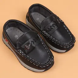 Cute Walk by Babyhug Slip On Solid Loafers - Black-picture-14