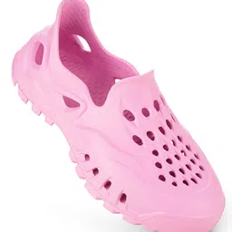 HOPPA SWEDEN Solid Perforated Slip On Clogs - Baby Pink image 3