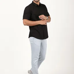 Indian Terrain Men Brooklyn Slim Fit Mid-Rise Trousers image 4